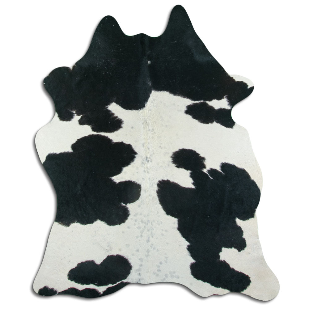 Baltas/Juodas karvės kailis L