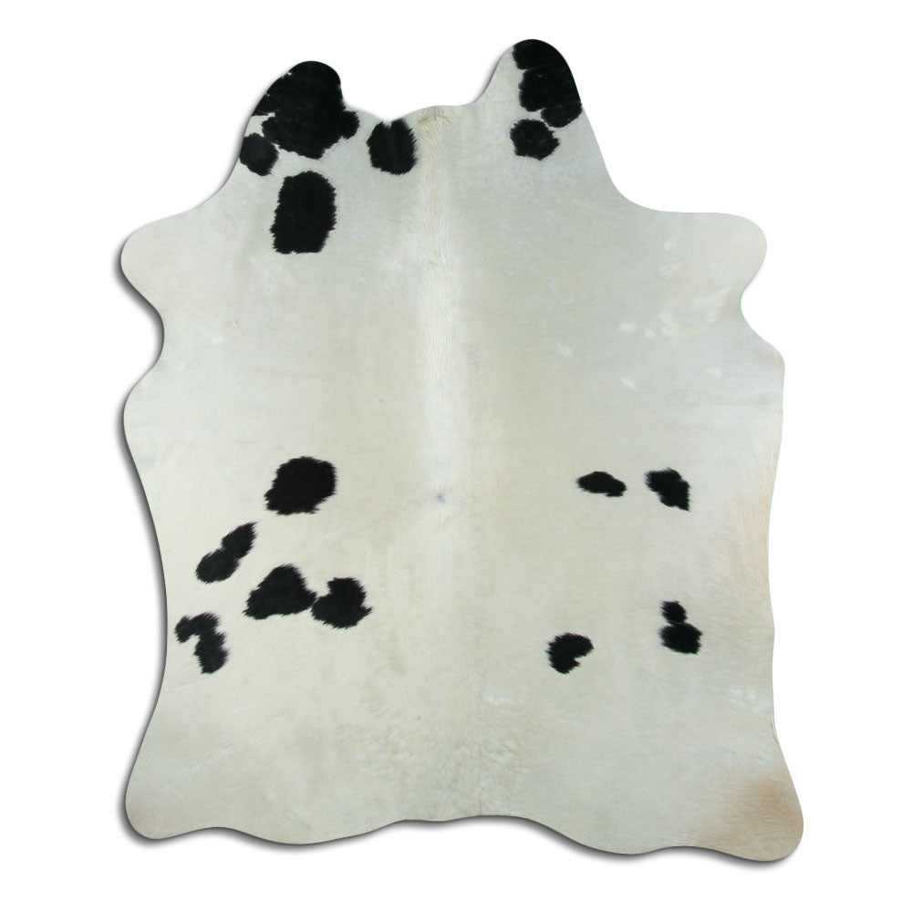 Baltas/Juodas karvės kailis L