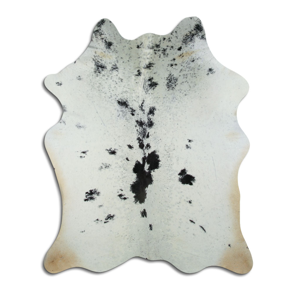 Baltas/Juodas karvės kailis L