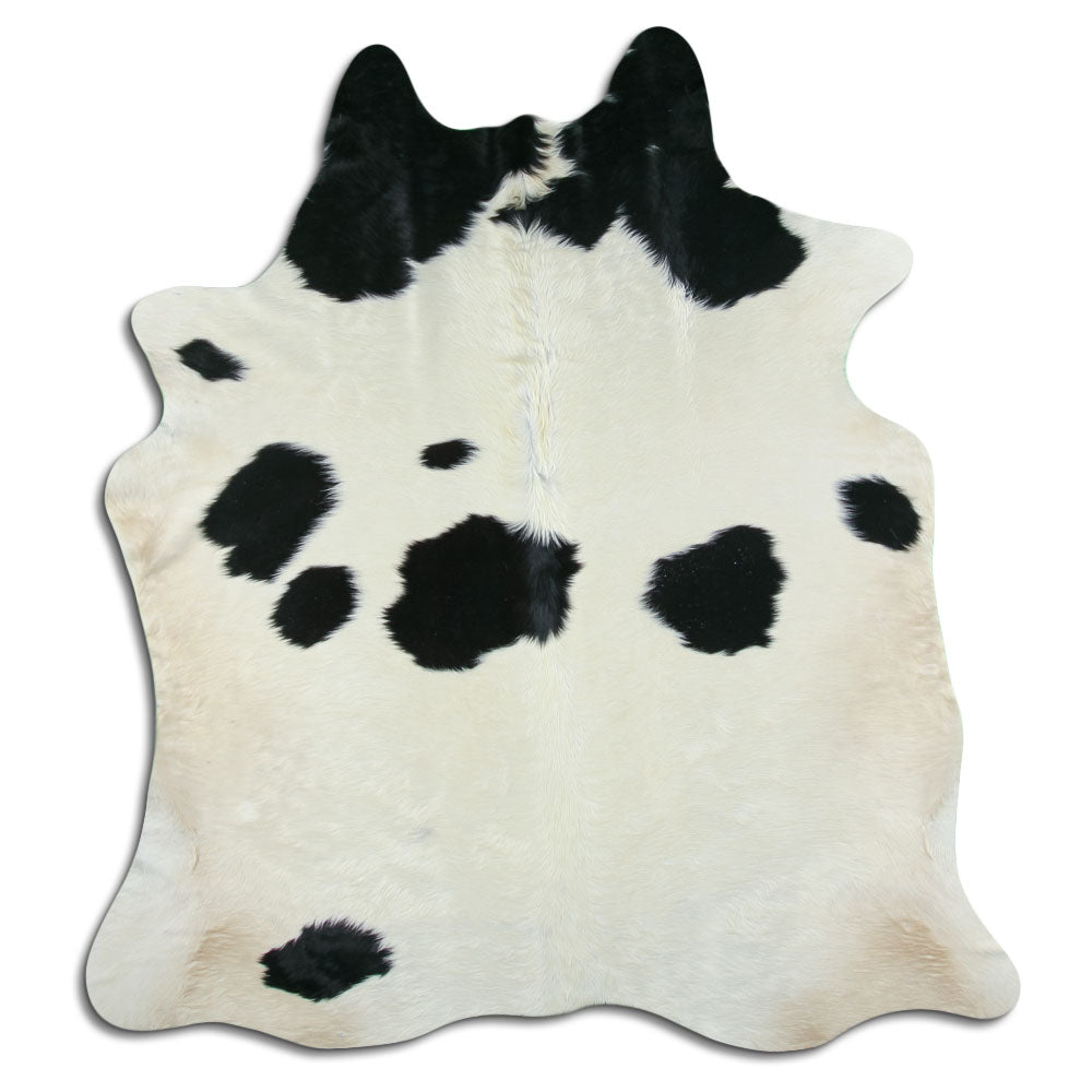 Baltas/Juodas karvės kailis XL