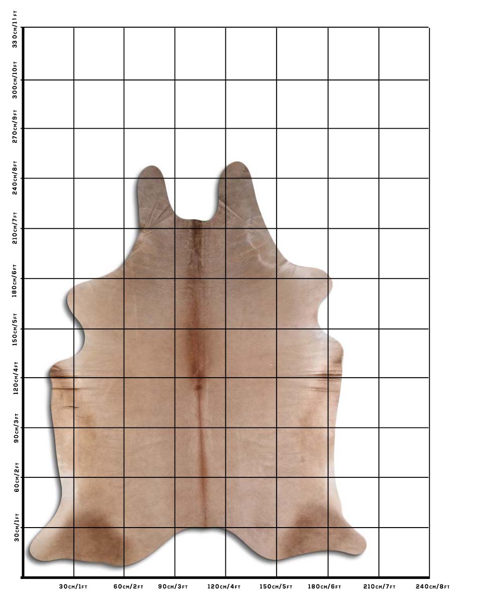 Šampaninis karvės kailis XXL