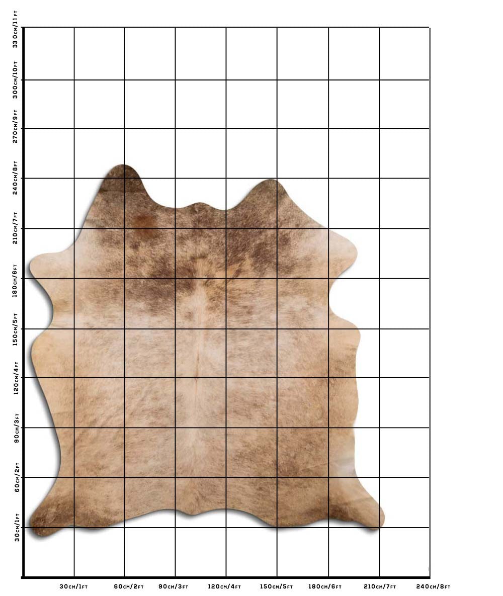 Šampaninis karvės kailis XL