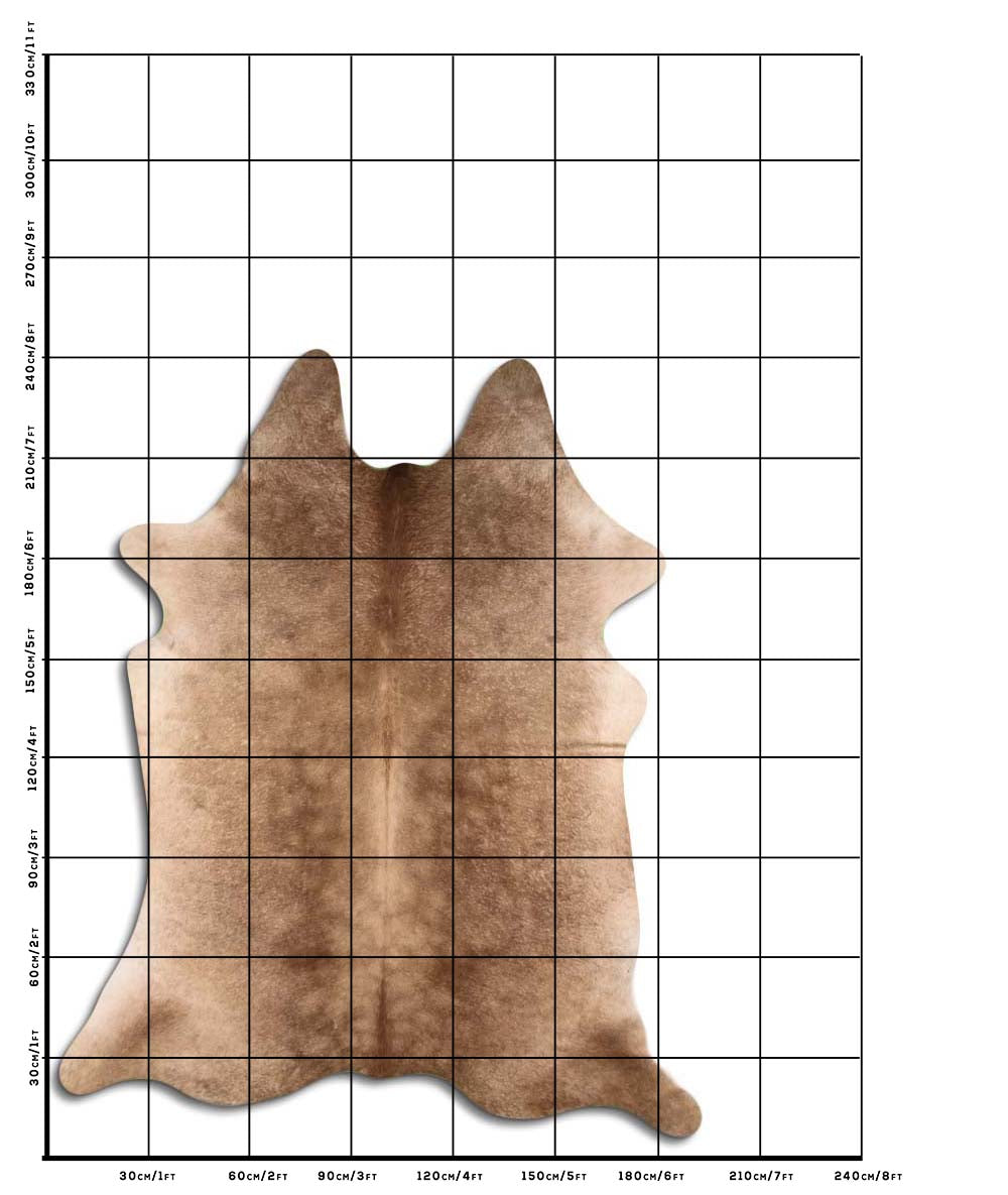 Šampaninis karvės kailis XXL