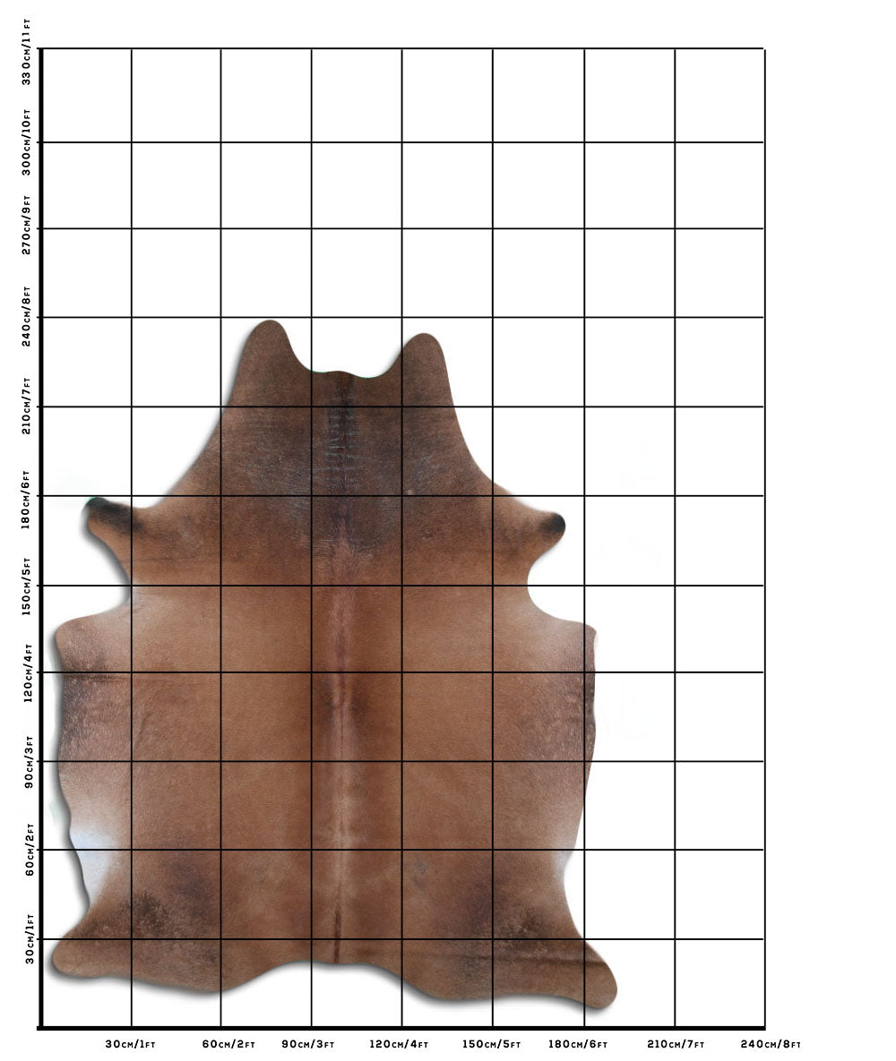 Rudas karvės kailis XXL