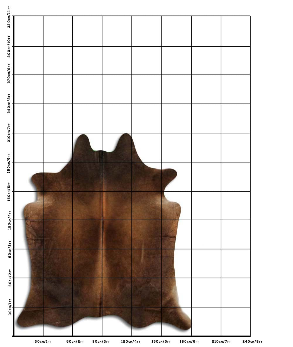 Rudas karvės kailis L